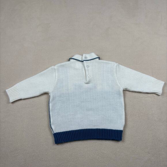 VINTAGE Disney Winnie the Pooh knit train sweater size 14-19lb (approx 6-9m) - Picture 4 of 6